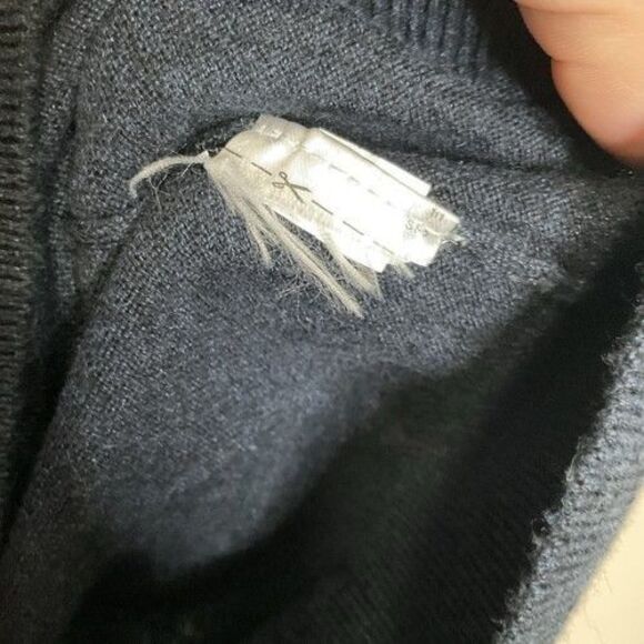 Banana Republic Silk/Cotton/Cashmere V-Neck Preppy Sweater Men Size L Blue - Picture 3 of 10